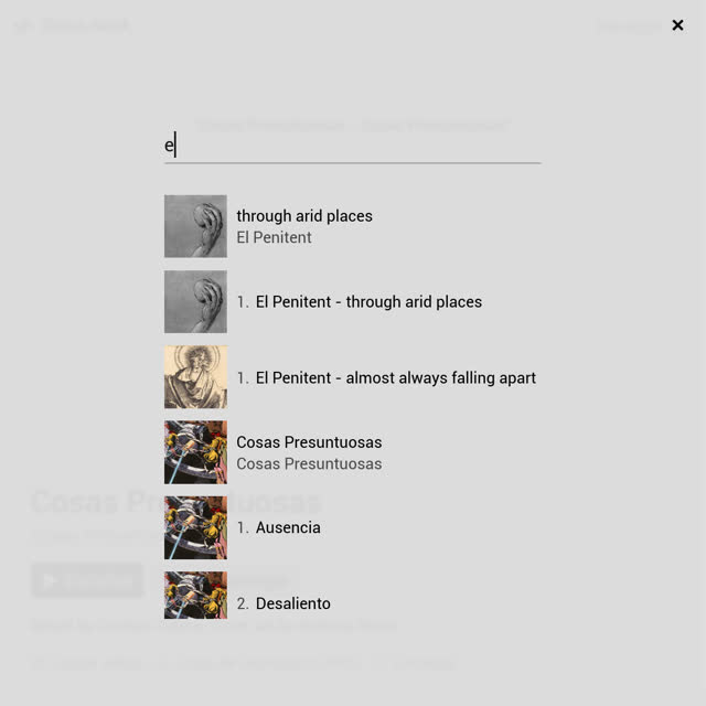 Browse/search dialog on discs-noia.cat